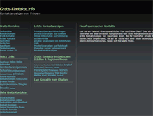 Tablet Screenshot of gratis-kontakte.info